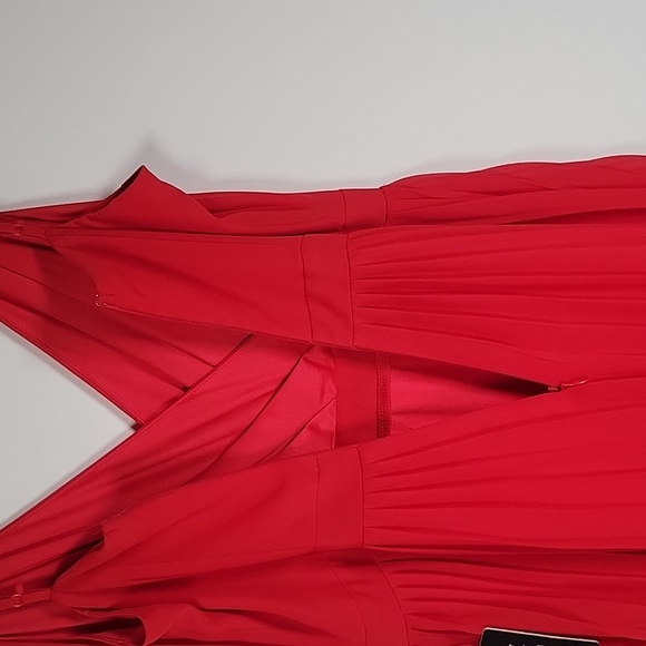 Express women pleated red dress - Picture 7 of 8